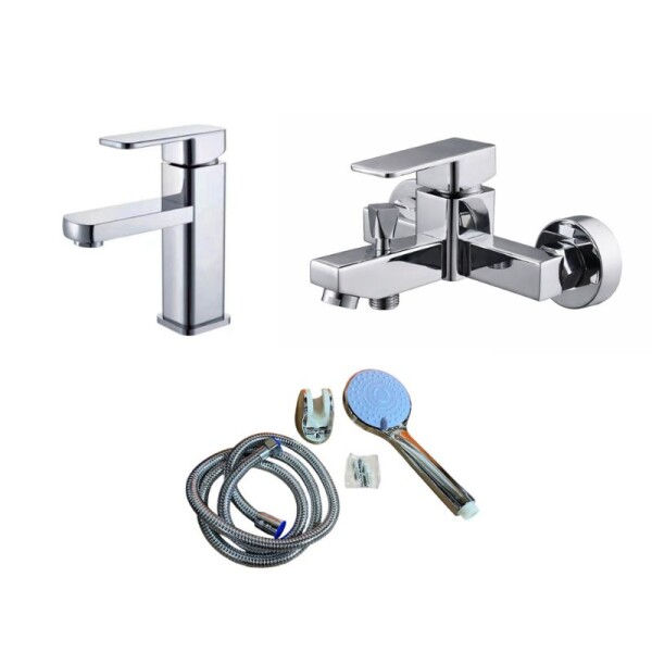 COMBO DE BAÑO INODORO CON MOCHILA + GRIFERIA DE DUCHA Y LAVATORIO + MUEBLE 60 CM CON MESADA DE LOZA Y ESPEJO COMBO DE BAÑO INODORO CON MOCHILA + GRIFERIA DE DUCHA Y LAVATORIO + MUEBLE 60 CM CON MESADA DE LOZA Y ESPEJO