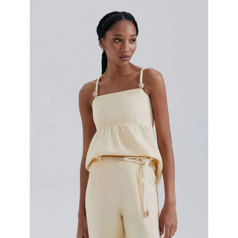 BLUSA MM FEM AMARELO CLARO
