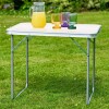 Mesa Plegable De Aluminio Cármica Beige Labrado Mesa Plegable De Aluminio Cármica Beige Labrado