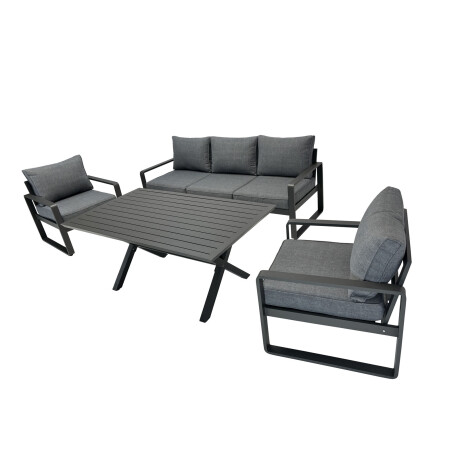 SET COMEDOR EXT. ALUMINIO GRIS CALI