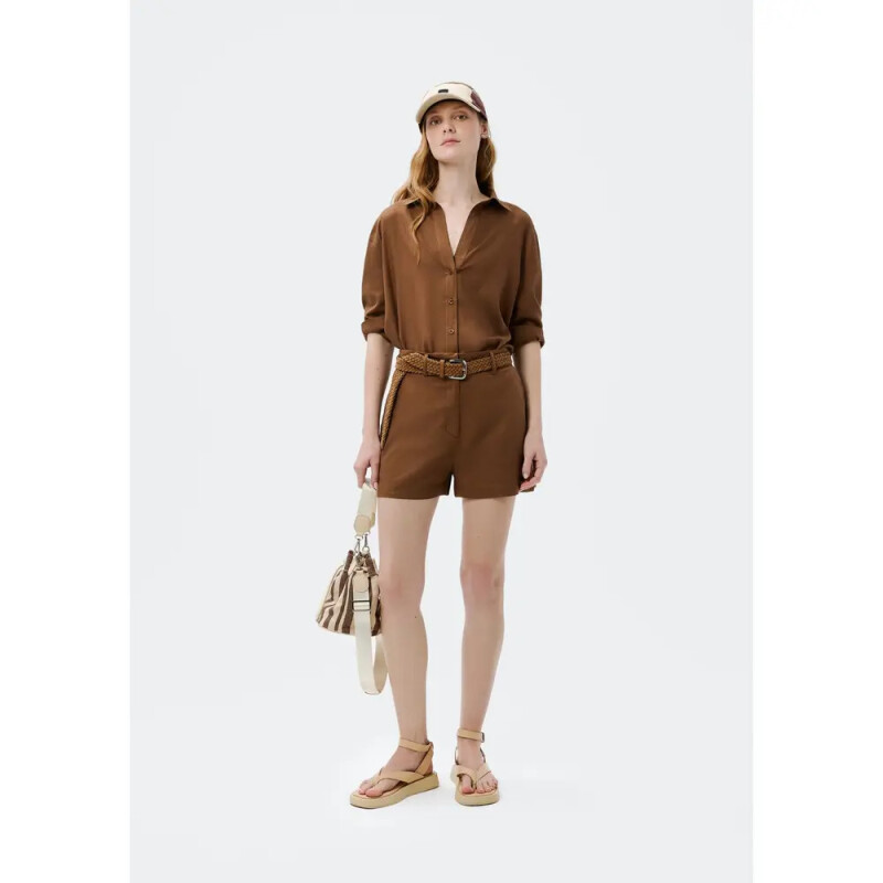 CAMISA FEM MARROM ESCURO