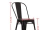 Silla asiento de Madera Tolix Negro