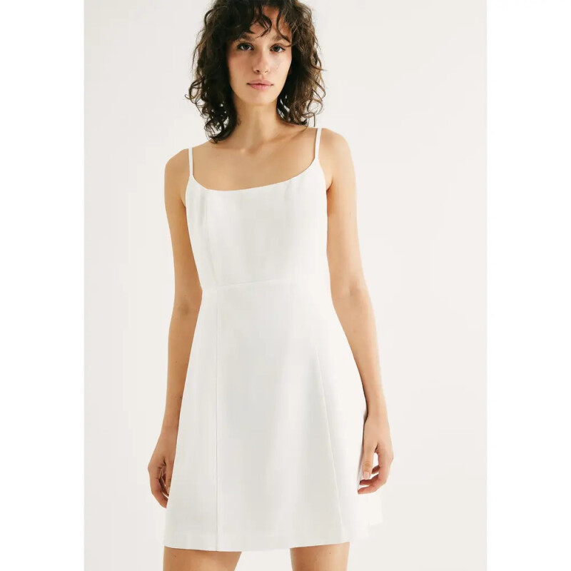 VESTIDO CURTO FEM BEGE CLARO
