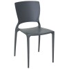 Silla Tramontina Sofía apilable respaldo cerrado gris grafito Silla Tramontina Sofía apilable respaldo cerrado gris grafito