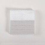Toalla Finezza Lino Blanco con Beige Social