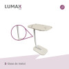 Mesa auxiliar Lumax de arrime MDF símil mármol para living Mesa auxiliar Lumax de arrime MDF símil mármol para living