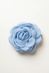 Broche flor tela celeste