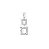 Dije colgante Cuadrado con Zirconias -Plata 925-Sin piedra-CP6599 sinpiedra