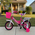 Bicicleta infantil Shengdi Rod 12 Canasto Parrilla Rueditas Color Rosa Oscuro