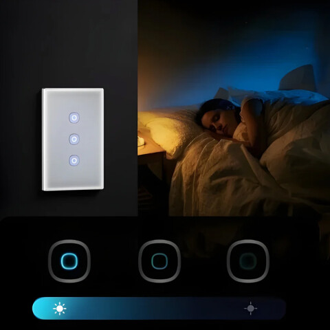 Plaqueta touch wifi "tx" 3 canales blanco matter SO0076