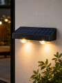LAMPARA LED CALIDA CON PANEL SOLAR NEGRO
