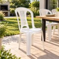 SILLA DE PVC BISTRO MOR SIN POSA BRAZOS - BLANCA SILLA DE PVC BISTRO MOR SIN POSA BRAZOS - BLANCA