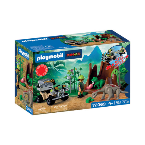 Explorador con Auto de Cueva Dinosaurio Playmobil 58 Piezas U