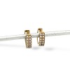 Caravanas aros doble fila de zirconia y oro- Oro bajo - Zirconia- CA8158 conpiedra