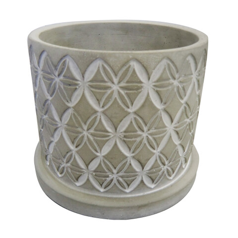 Maceta Labrada Arabesco con Base 16 x 16 cm U