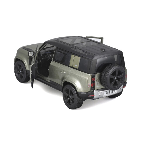 Auto de Colección Bburago Escala 1:24 Land Rover Defender 110 Verde 2022