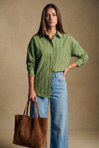 Camisa Rayada Verde
