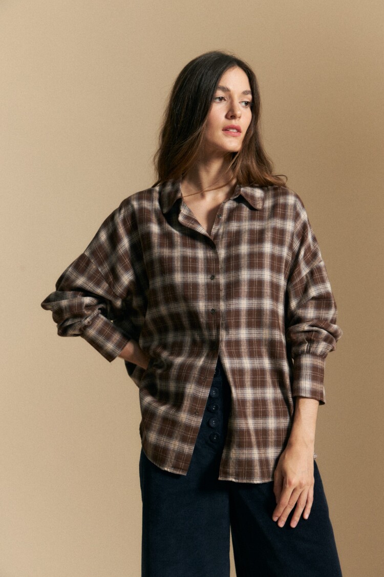 CAMISA BRIONY Marrón Corteza