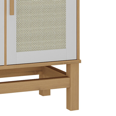 APARADOR BARGUEÑO BUFFET DE 3 PUERTAS EN MADERA MACIZA CON RATAN APARADOR BARGUEÑO BUFFET DE 3 PUERTAS EN MADERA MACIZA CON RATAN