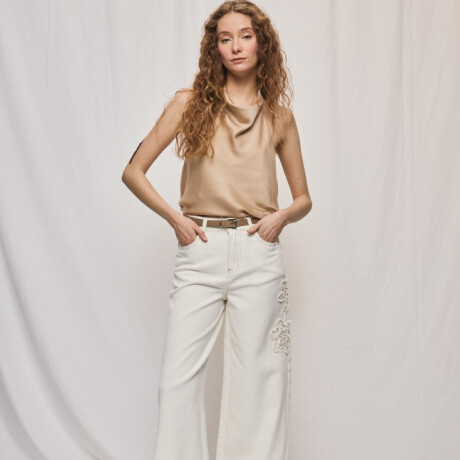 PANTALÓN FLORALA Blanco