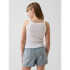 FRCH SQ NECK RIBBED LOGO TANK FRESH WHITE
