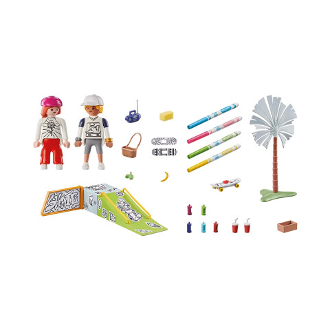Juego de Skatepark para Pintar Playmobil 44 Piezas U