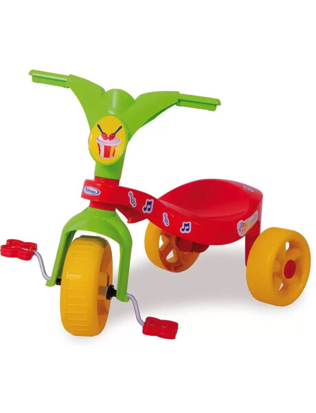 Triciclo de plástico con pedales diseño ergonómico Rojo