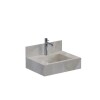 Mueble de baño suspendido de porcelanato Beige Napoles 60 cm con bacha incorporada Mueble De Baño Suspendido De Porcelanato Beige Napoles 60 Cm Con Bacha Incorporada