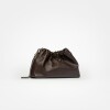 Mini bag Gina en cuero liso Chocolate