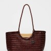 Cartera al hombro Ipanema en cuero curtido natural Chocolate