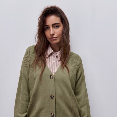 CARDIGAN STORM Verde Hierba