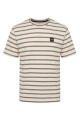 Remera O'Neill Textured Stripe Crew Crema