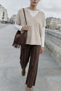 Chaleco Escote En V Mocha