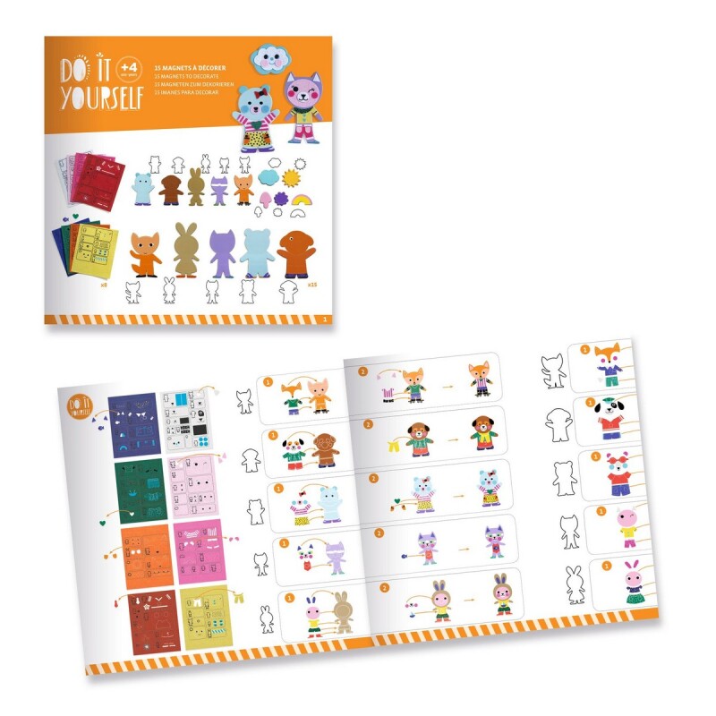 Imanes para decorar Funky family Djeco Imanes para decorar Funky family Djeco