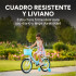 Bicicleta infantil Shengdi Rodado 18 Canasto Parrilla Hadas Color Celeste