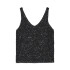 VMLEILANI FLOWER SL V-NECK TOP BLACK