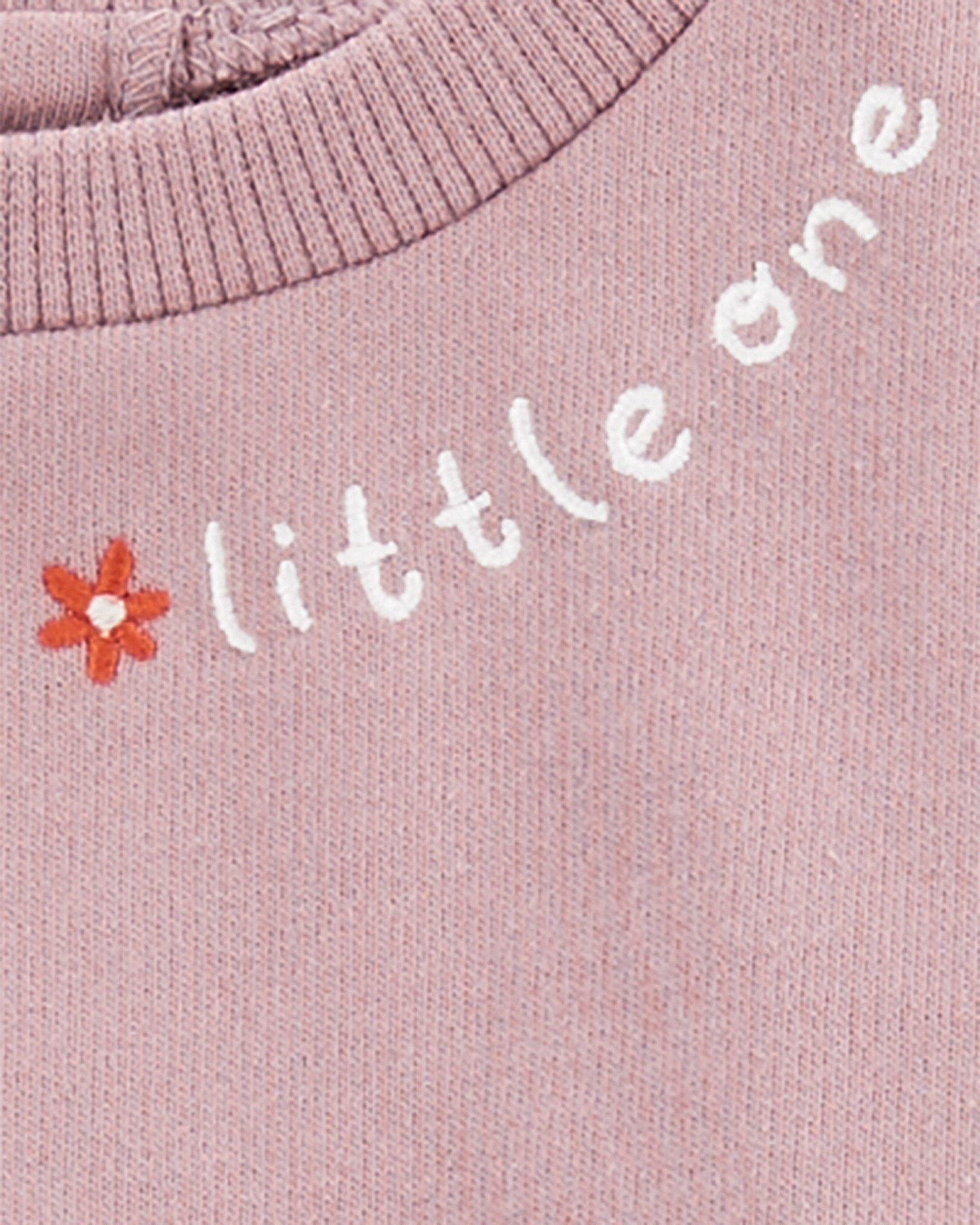 Set tres piezas chaleco, calza floral y body de algodón Sin color