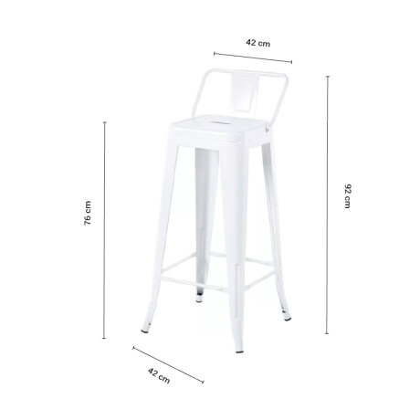 BANQUETA TOLIX METALICA Banqueta Taburete Metálica Tolix Blanca