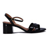 Sandalia Mujer Vizzano Taco Bajo Charol Negro
