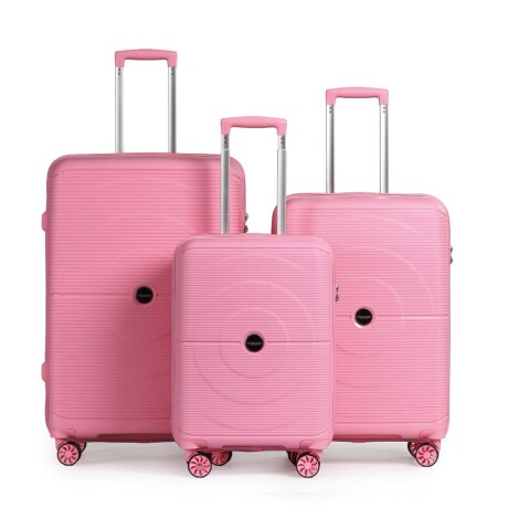 Set de Valijas Rígidas de Polipropileno x3 - Rosa Set de Valijas Rígidas de Polipropileno x3 - Rosa