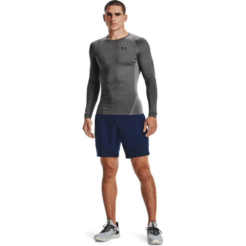 UA HG Armour Comp LS-WHT GRY-090
