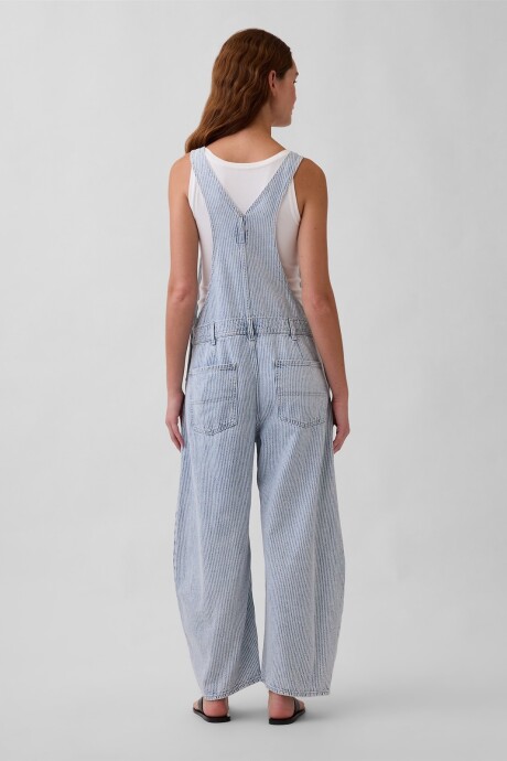 Enterito Horseshoe Mujer Blue Railroad Stripe