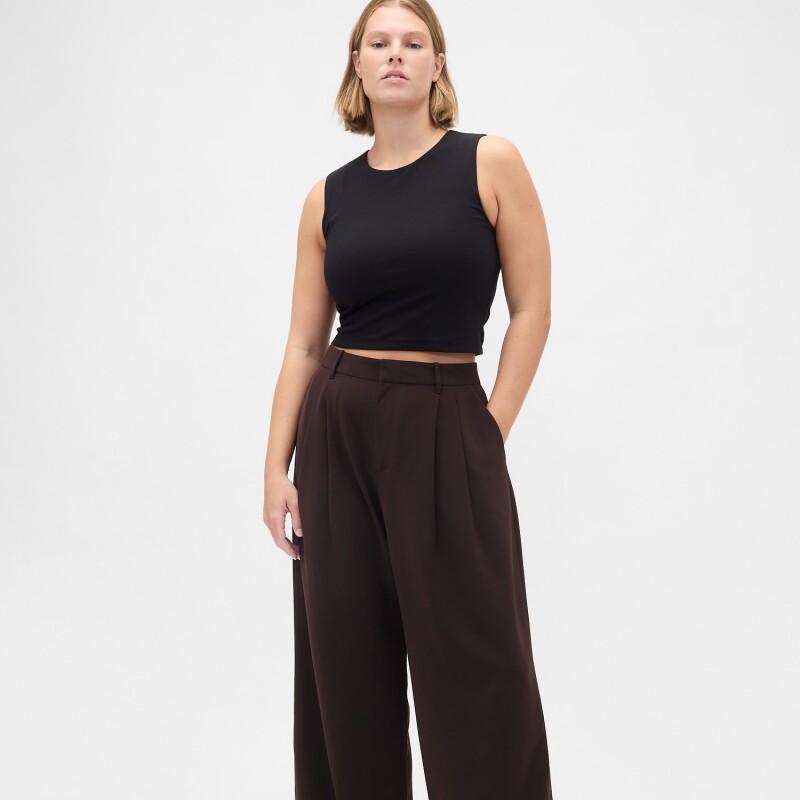 365 CURVY HR WIDE LEG - TRIBECA TWILL TERRA BROWN