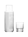 JARRA CON VASO SET 2PCS TRANSPARENTE