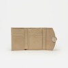Billetera The Circle en cuero graneado Taupe