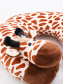 ALMOHADA DE VIAJE JIRAFA MARRON