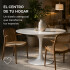 Mesa Comedor ComboHome Tulip Redonda Laqueada 90cm Premium Blanco 1