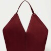 Bolso Josephine en efecto gamuza Bordeaux