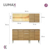 Mueble de cocina completo 169cm rústico Rustico
