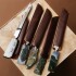 Rustic Stone Bread Knife Verde